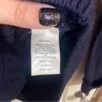 Talbots  Cotton Cable Knit Portrait Collared Sweater Navy Blue Size Medium Photo 4