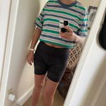 Retro Striped Short Sleeve T Shirt Multi Size XL Photo 4