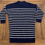 Ralph Lauren Polo Navy Striped Merino Wool Sweater Dress Sz L Photo 5