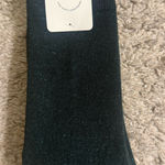 Aerie Dark Green Glitter Sparkle Christmas Holiday Crew Socks Photo 0