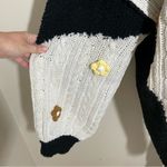 POL Mixed Media 3D Flower Open Front Cardigan Sweater Photo 3
