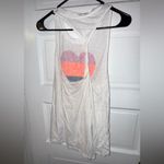 Sundry  Women’s White Striped Heart Twist Racerback Tank Top Size L NEW Photo 1