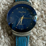 Piere‎ Nicol women’s vintage Blue genuine leather adj watch measurements shown Photo 0