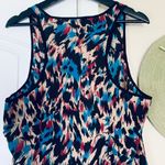 Cotton On Watercolor Print Lightweight Shift Silk Dressy Tank Slip Dress | L Photo 8