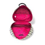 Betsey Johnson Round Weekender Overnight Train Case Bag Tote Travel BIG Flowers Photo 7