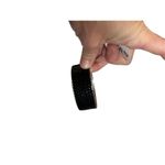 Black & silver chunky rhinestone floral statement necklace and sequin black bang Photo 11