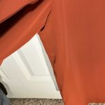 Elie Tahari Rust Orange Textured Button-Up Long Sleeve Blouse - Size Medium Photo 3