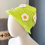 Urban Outfitters Cotton Lennie Crochet Knit Green Floral Bucket Hat One Size Photo 0