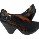 Gentle Souls GENTLE SOUL BY KENNETH COLE 7M BALCK SUEDE CHUNKY 3.5”HEELS BLACK PATENT ACCENTS Photo 1