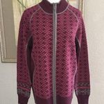 Cabela's Cabela’s Mineral Red Jacquard Zip Up Sweater Large Photo 0