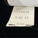 American Vintage Vintage Courtwell NV Black Velvet High Pencil Wrap Skirt Sz 12 *Flaw Photo 4