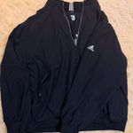 Adidas  Black Quarter Zip Pullover – XL Athletic Windbreaker Photo 0
