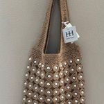 Haute Hippie  Brown Tote with Studded Embellishments Photo 0