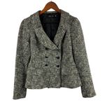 Rickie Freeman Teri Jon Womens Wool Blend Blazer Jacket Size 8 Black Photo 0