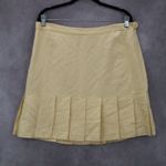 Ann Taylor Loft Pleated Mini Skirt Preppy Tennis Schoolgirl Y2K Summer Chic 14 Yellow Photo 0