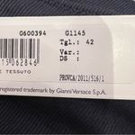 NWT Versace Collection Stretch leggings with Medusa Zipper Blue Size 6 Photo 7