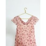 Vintage Fairy 90s Y2K Coquette Floral Chiffon Midi Dress Size 8 Cottagecore Pink Photo 9