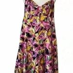 Vicky Tiel. NEW Bright Floral Halter Fit & Flare Sundress. Size Large Pink Photo 0