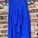 ZARA  Trafaluc Royal Blue Sleeveless Ruffle Keyhole Top Women's Size XS Photo 0