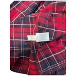 Lane Bryant Plaid Flannel Corset Tie Smocked Long Sleeve Red 26 Photo 9