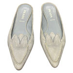 Prada   Gray Suede Mules Photo 1