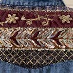 Desigual  Sequin Embellished Denim Shirt - Size S Photo 4