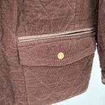 Charter Club  Chocolate Brown Quilted Jacket corduroy 2X plus mocha fall winter Photo 6