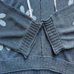 POL Daisy Floral Gray Knit Oversized Hoodie Size S Cottagecore Boho Photo 5