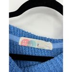 Free People  Sweater Womens Medium Turtleneck Sleeveless Blue Rib Knit FP Beach Photo 2