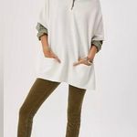 Anthropologie  Angela Quarter-Zip Poncho Pullover, Sz L Photo 0