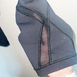 Lululemon  Black Cropped Mesh Detail Women’s Gummy Logo Leggings Photo 3