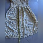 Moon River Dashing  SMOCKED DRESS Yellow White Balloon Sleeves Lined Summer Women Dress 3X Photo 10