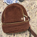Lululemon  Brown Sherpa Mini Backpack Travel Hiking Photo 0