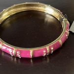 Neiman Marcus  Pink & Gold Bejeweled Bangle NWT Photo 0