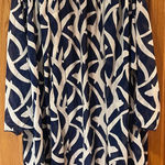 Oscar de la Renta Vintage Swim Beach Cover Up Kimono Kaftan Blue & White Medium Photo 0