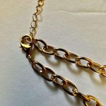 C 1946 gold tone long leopard black necklace Photo 6