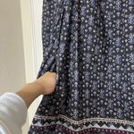 NEW SEA NY Perry Border Puff Sleeve Tunic Embroidered quilted floral Dress XS Blue Photo 7