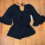 Raisin's  Juniors'‎ Solid Shoreline Cover-Up Romper Black Size Large NWT Photo 2