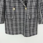 ZARA Plaid Double Breasted Tweed Blazer Small Photo 5