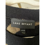 Lane Bryant  Sweater Midi Dress Zebra Stripe Long Sleeve Neutral Black 22/24 Fall Photo 3