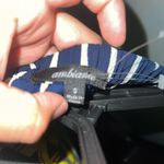 Ambiance Blue and White Striped Jumpsuit with Wide Photo 2