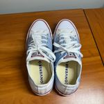 Converse NWOT  Chuck Taylor All Star Low Top Canvas Sneaker Blue White Graffiti 8 Photo 4