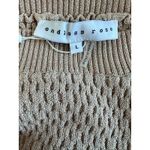 Endless Rose  Bodycon Midi Taupe Sweater Dress Lace-up Back Sz Large Photo 5