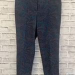 Talbots Women’s blue purple paisley print Hampshire straight leg ankle pants 8P Photo 0