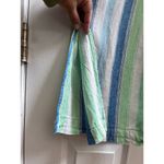 Indigo Rein Linen Blend Striped Side Slit Waist Tie Wide Leg Pant Small Resort Photo 6