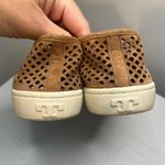 Tory Burch Jesse Suede Perforated Sneaker Tan Sz 9 Slip On Photo 7
