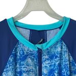 NWT swimsuits for all zip up swimsuit long sleeves top Blue Size 28 Photo 3