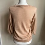 COS  100% Wool Lightweight 3/4 Length Crop Sleeve Round Neck Top Photo 1