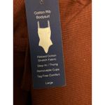 Gap NWT Body Women's Size Large Cotton Rib One Piece Bodysuit Brown Photo 6