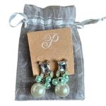 Plunder Bib Statement and Glass Necklace And Earrings Set Aqua and Pearl Posse Photo 2
